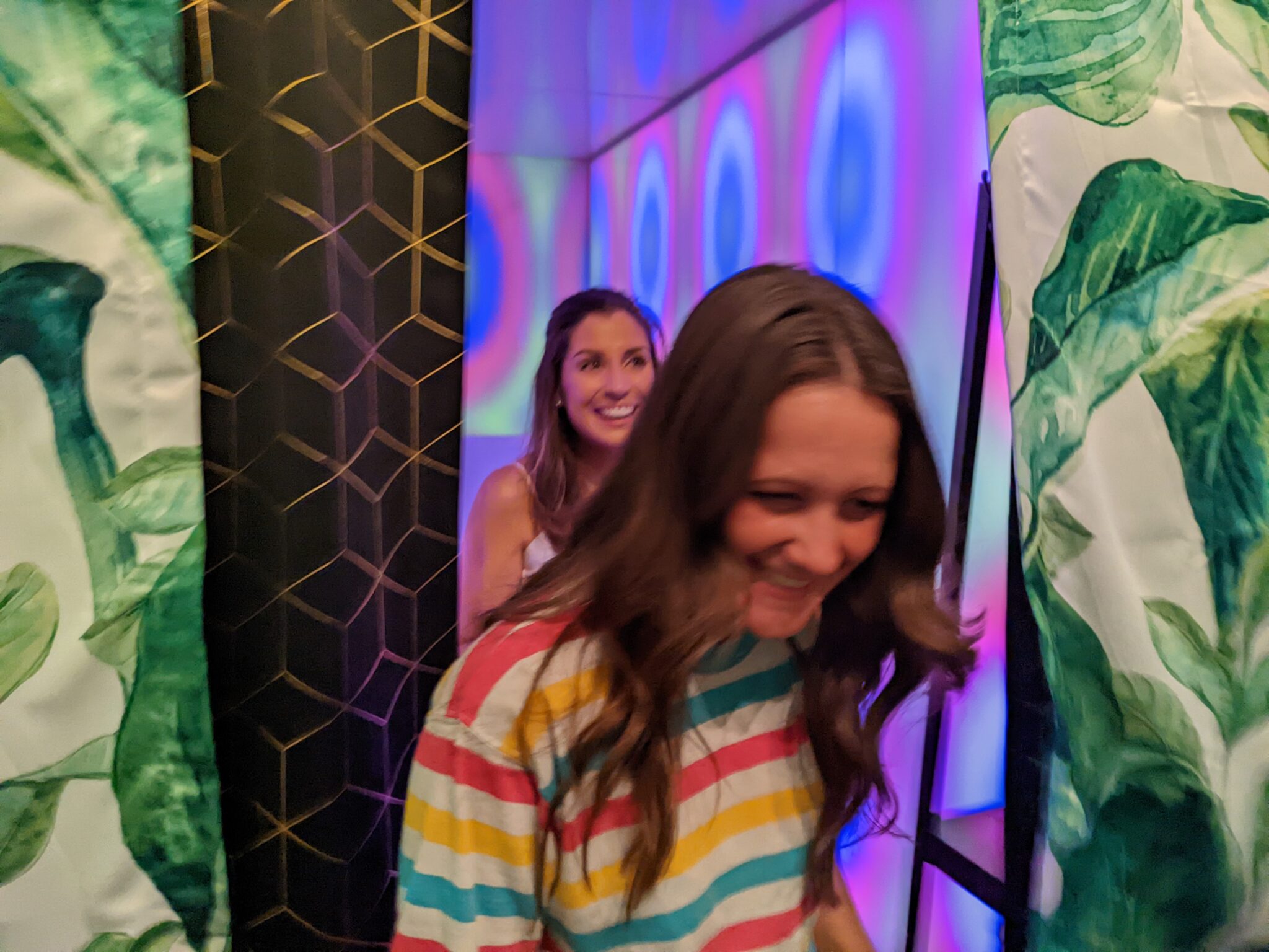 Leaving room smiling